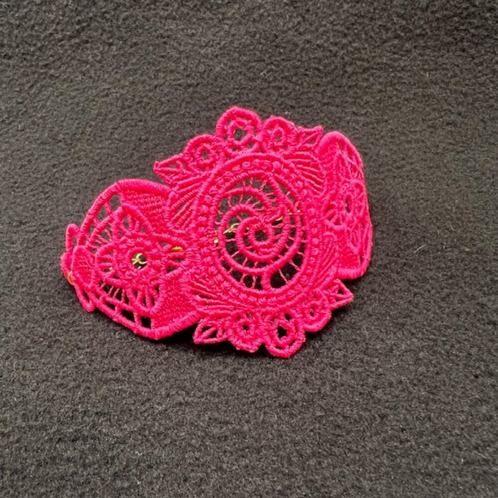 Homemade Pink With Gold Hardware Lace Bracelet